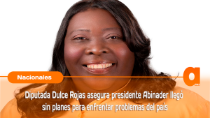 Diputada Dulce Rojas asegura presidente Abinader llegó sin planes para enfrentar problemas del paísf